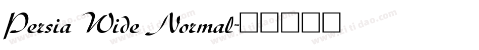 Persia Wide Normal字体转换